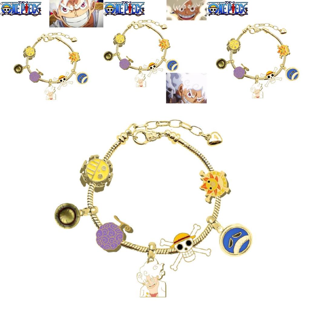 Högkvalitativ Legering En Del Luffy Panja Dora Metallpärlarmband Grossist