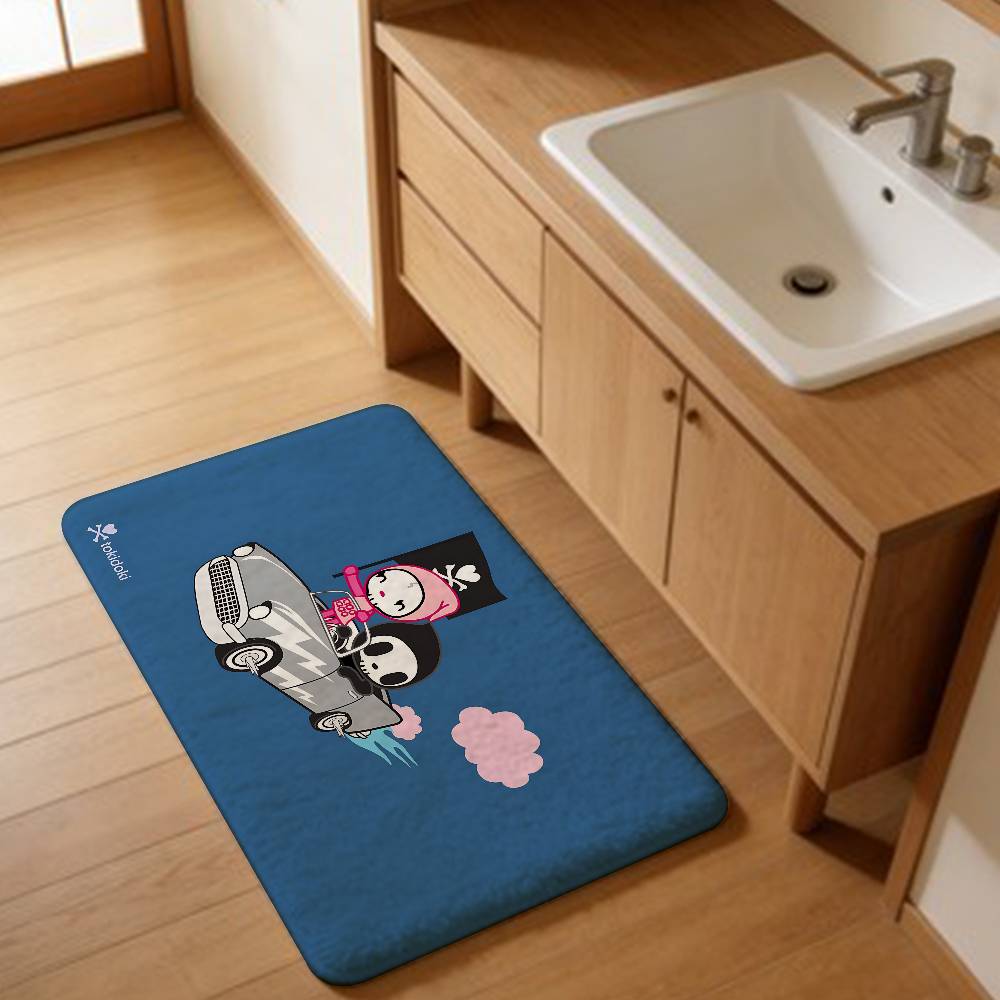 Japan Anime Tokidoki Floor Mat INS Style Soft Bedroom Floor House Laundry Room Mat Anti-skid Household Carpets
