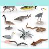 Simuliertes Wildtier Schlangen Libellen Salamander Seebarsch Modell Ornamente Set Für Kinders Lernspielzeug