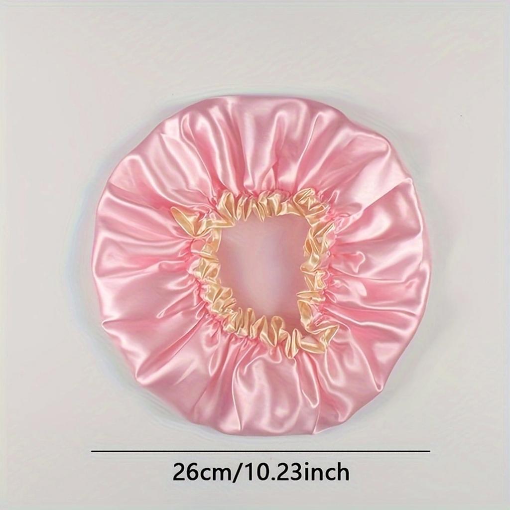 1pc-Double Layers Waterproof Shower Cap for Women Breathable Dust-Proof Multifunctional Shower Hat Hair Accessory