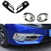 Car Body Head Front Fog Light Lamp Frame Stick ABS Plastic Trim Panel Frame For Honda Civic 10th 2016 2017 2018