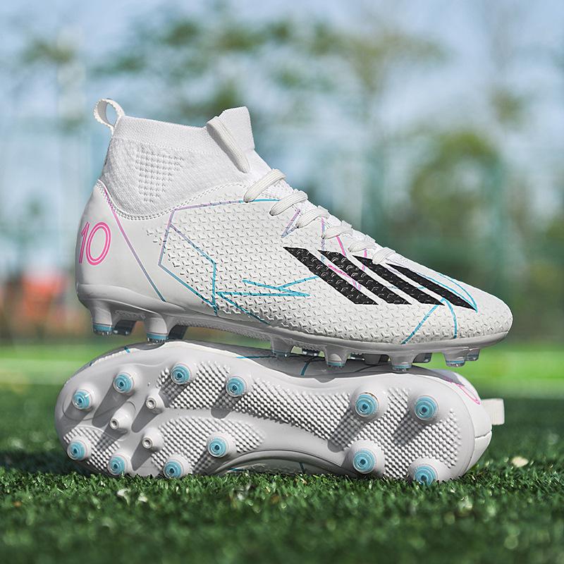 

2025 new World Cup football shoes men s high-top spikes adult ping student competition training shoes 35