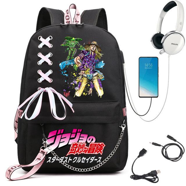 

Oo S Wonderful Adventure, Anime Usb Backpack Student Schoolbag Travel Bag Large Capacity Computer Bag 19inch