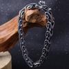 Gothic Stainless Steel Men's Dragon Head Chain Bracelets Vintage Chromme Bracelet Man Jewellery Gifts for Boyfriend Husband Him