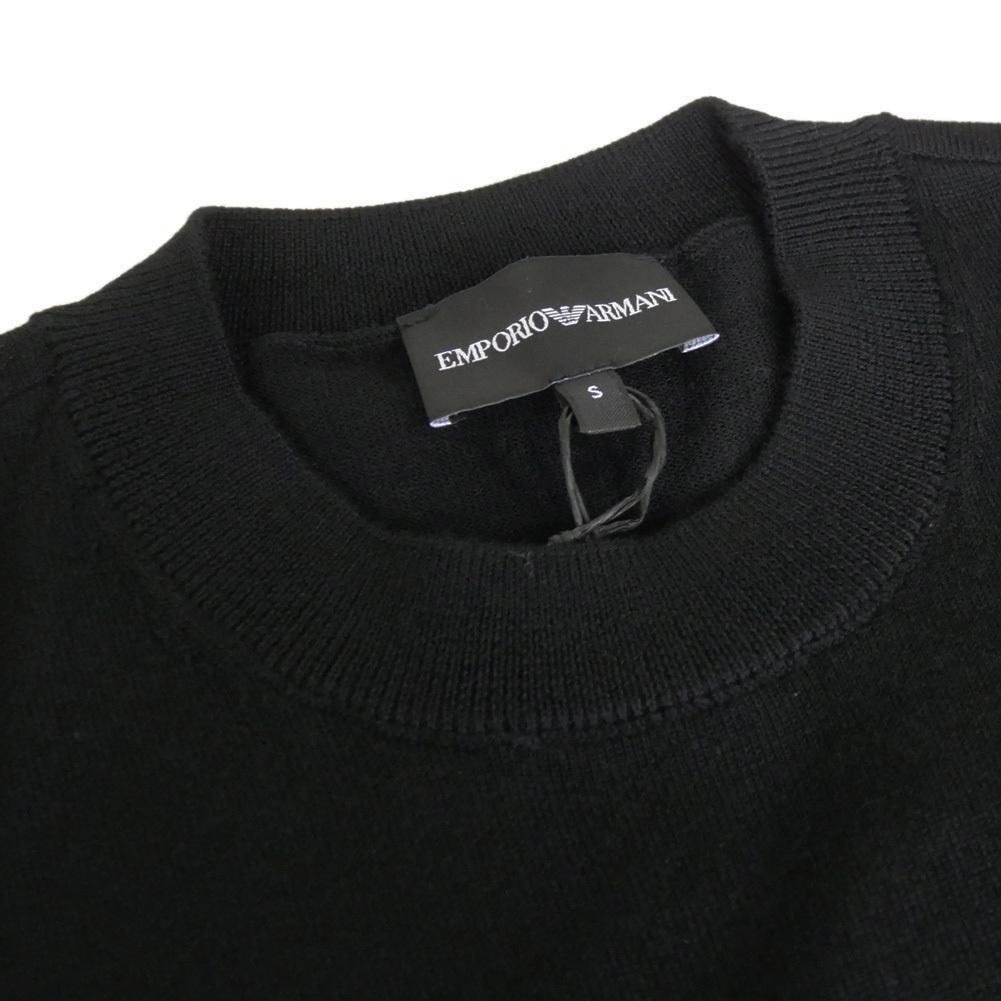Emporio Armani FW25 Letter Pullover Round Neck Long Sleeve Sweater Men Sweater EM002796-AF14199-MC378