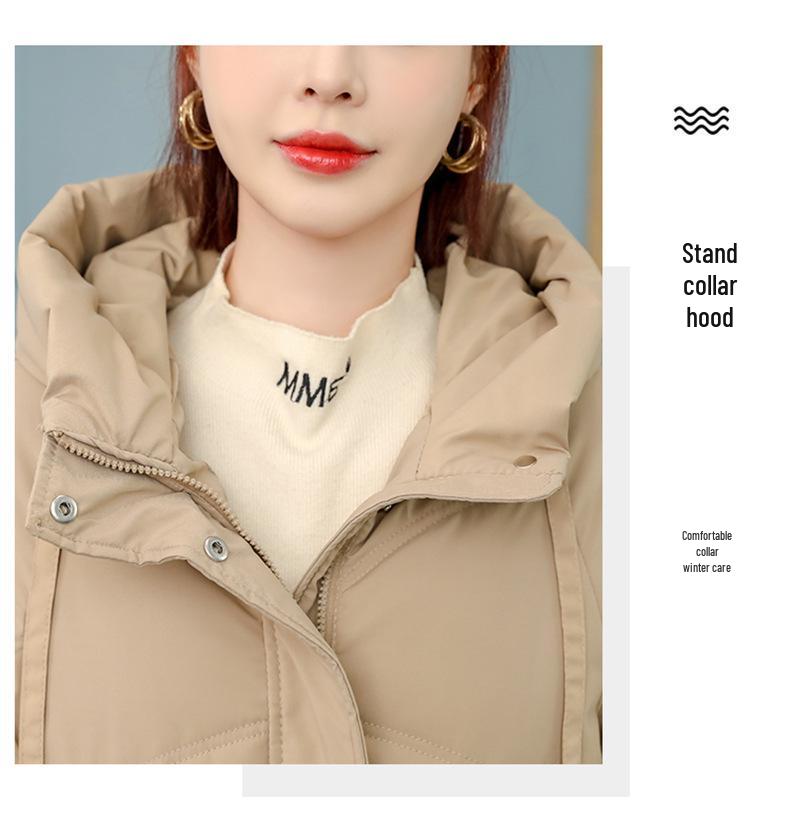 Women's Winter Mid-Length Bestseller Down Cotton Jacket - Free Shipping, Loose Fit, Thickened Padded Outerwear, Stylish Year-End Fashion.