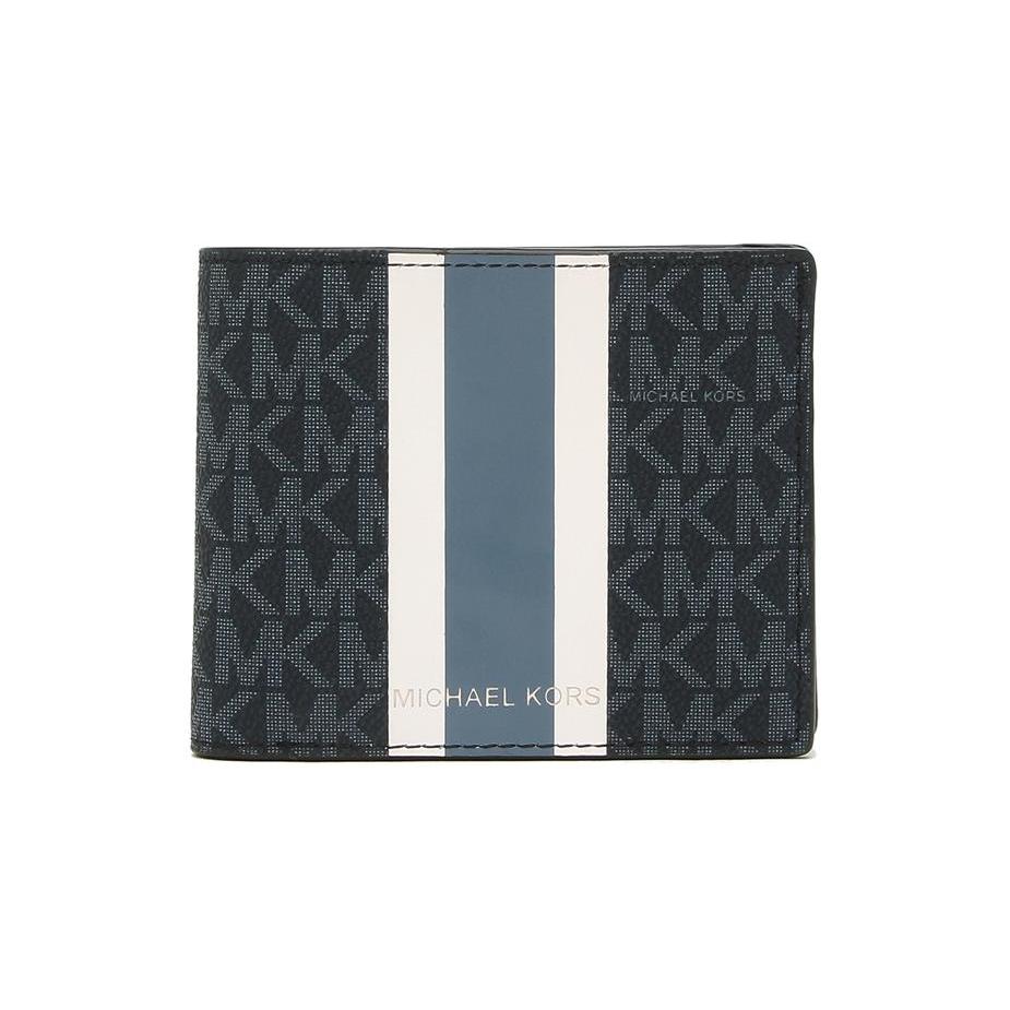 MICHAEL KORS Coated Canvas Wallet Mens Blue 36H1LGFF1B-ADMIRAL