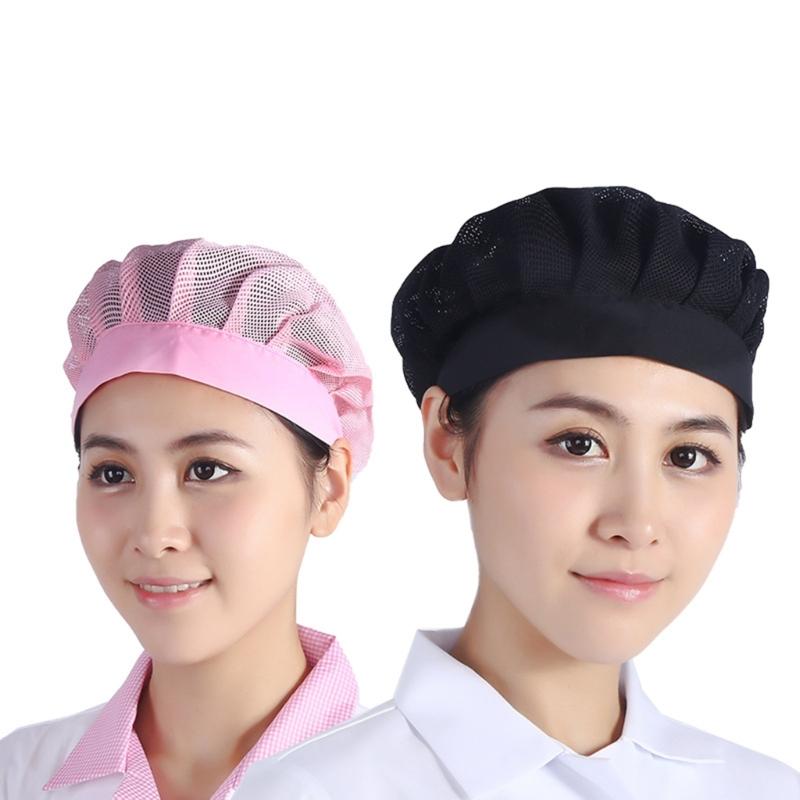 Dustproof Work Cap with Mesh Ventilation for Chefs and Food Handlers Elastic Edge for Secure Fit Foldable for Easy Carry