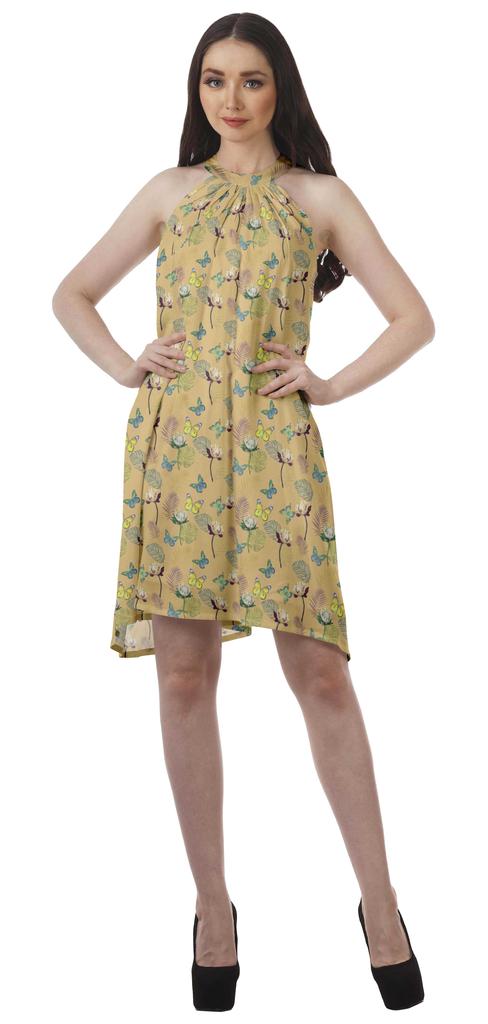 Moomaya Sukienki halter z nadrukiem Kobiety Wysoki dekolt Bez rękawów Tunika Kobiety