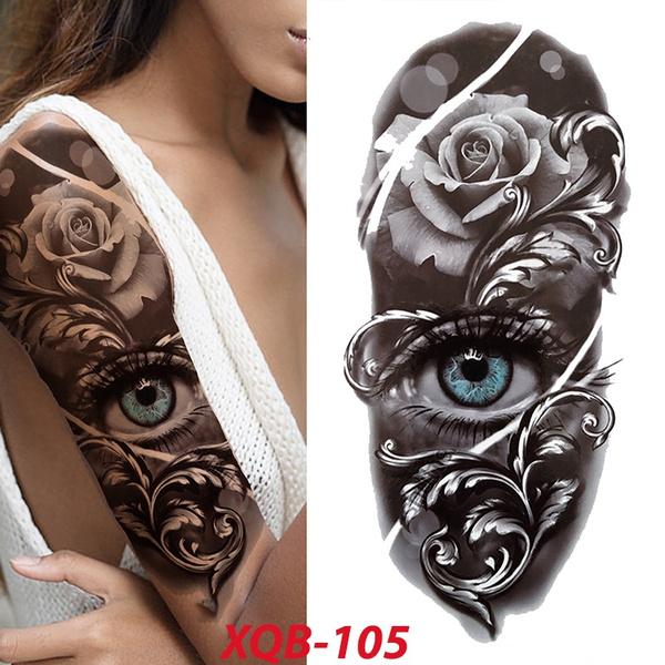 1шт 3D водонепроницаемый Лев Воин злой клоун гангстер черная поддельная татуировка — фото 4