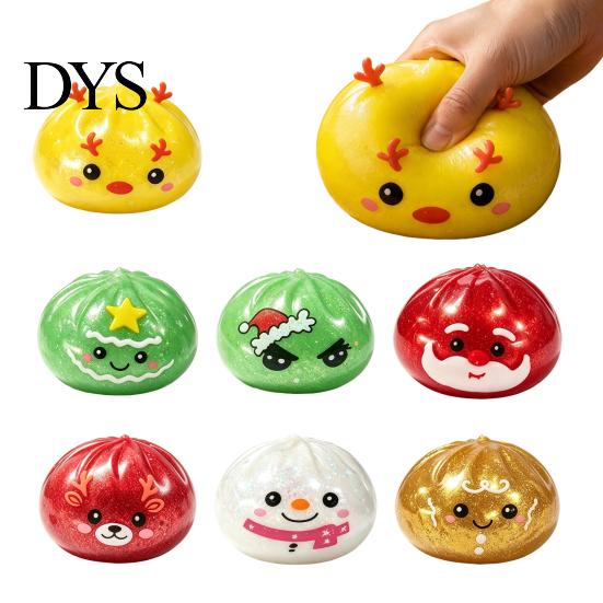 Decorative Desk Toys for Home Office Christmas Buns Squeeze Toy, Slow Rebound Anxiety Relief, Soft Sensory Creative Holiday Souvenirs Colleagues