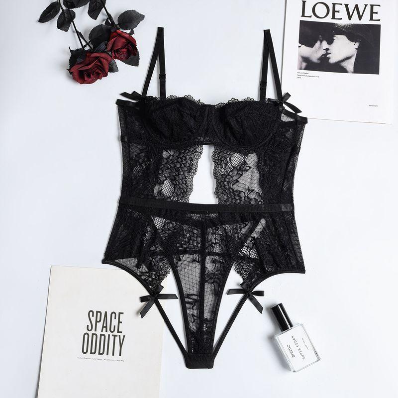 

Комбинезон без рукавов с вырезами и треугольным вырезом в стиле пэчворк в европейском и американском стиле Black S