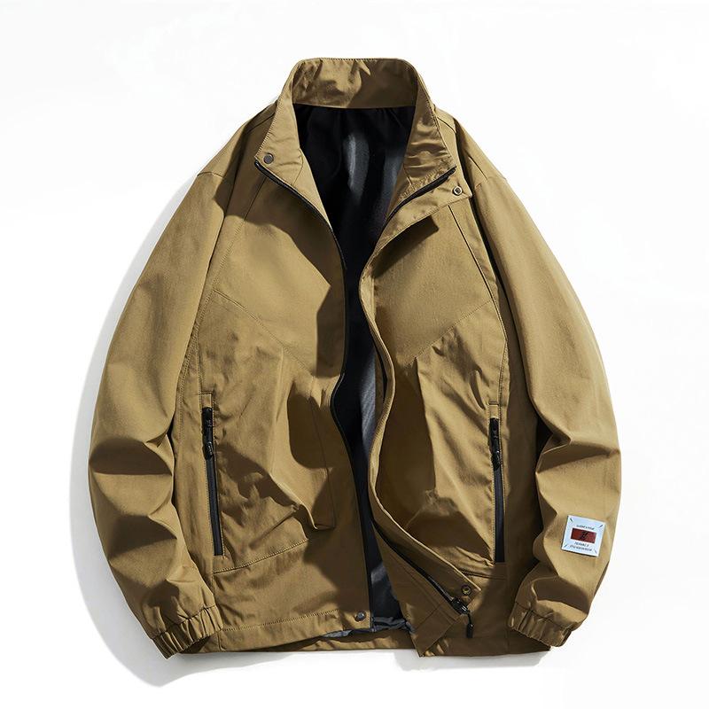Men's Jacket Spring and Autumn New Korean Version Trend Casual Loose Fashion Stand-up Collar Handsome Casual Waterproof Jacket for Men