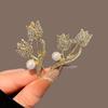 Tulip Brooch - High-end and Luxurious Suit Corsage - Pearl and Crystal Embellished - Unusual Corsage Accessory Brooch