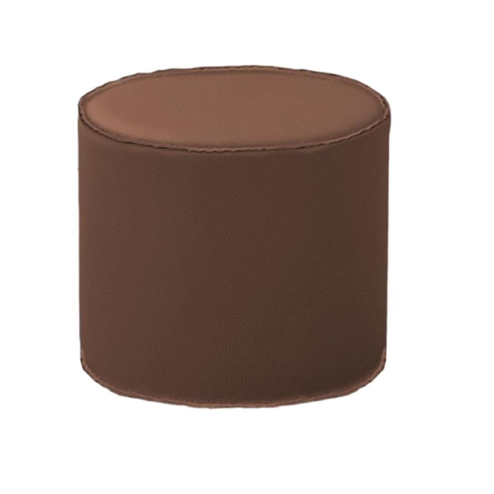 Waterproof Storage Stool Non-Slip Leather Pouf Multi-functional Sofa Stool Cover  Clothes Storage Brown 41x39.5cm