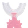 U-Shape Children Toothbrush Cow Design Silicone Bright Colored Newborn Toothbrush for Home