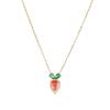 Wind Cute Carrot Necklace Female Senior Personality Trend Versatile Micro Inlaid Pendant Collarbone Chain Jewelry
