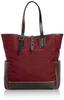 Kiwada Beattex Tote Bag with Genuine Leather. Made In Toyooka City, Hyogo Prefecture, the "Bag Mecca." Wine Red.