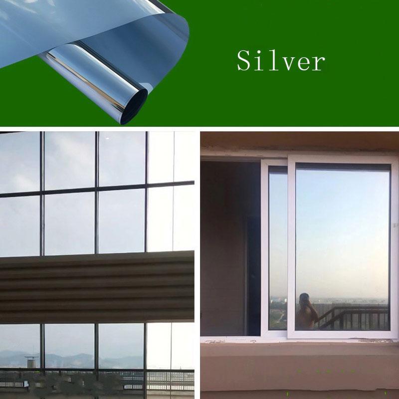 One Way Mirror Window Film Vinyl Adhesive Reflective Solar Film Privacy Window Tint for Home Glass Stickers Car UV Protector DIY