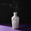 Vintage Style Home Accessories Halloween Gothic Pumpkin Vase, 3D Printed Moon Star Embossed Potion Bottle Reliefs Tabletop Ornament, Dry Flower