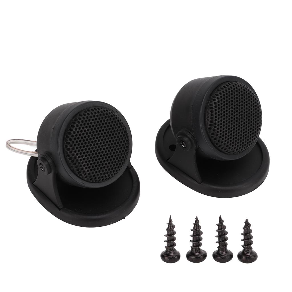 Pair Car Mini Tweeters Audio Speakers 101dB 5‑20KHz Silk Dome Black Universal with Screws