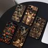 Vintage Bücherregal Kätzchen Handyhülle für iPhone 17, 16, 15, 14, 13, 12 Plus, Max Weiche Silikon Schwarze Hülle