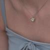 OVT-U Silver 925 Luna Pearl Ribbon Heart Necklace