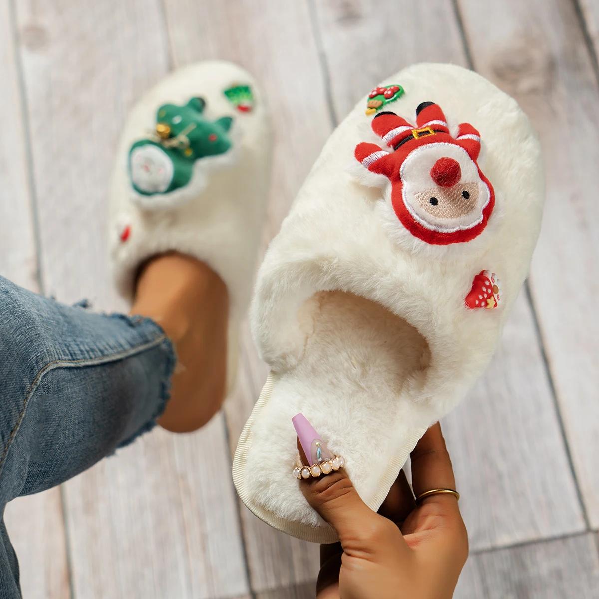 

Модные зимние мультяшные тапочки Модные милые пушистые тапочки Зимние теплые для влюбленных Меховые повседневные туфли Уличные шлепанцы Женские Zapatos De Mujer 40-41 бежевый