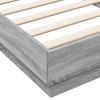 LED Bed Frame in Gray Sonoma Oak 100 x 200 cm