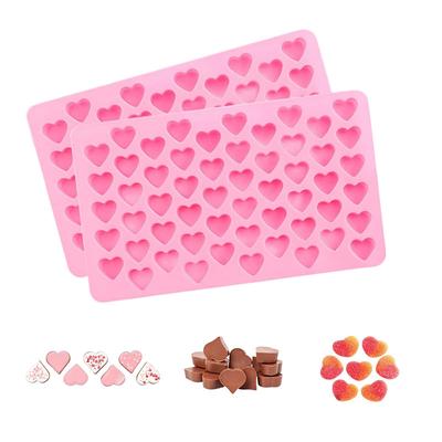 Formas de Silicone de Coração Antiaderente Silicone de Grau Alimentício Molde de Assar Reutilizável Molde de Doces Usado para Suprimentos para Fazer Gelatina e Chocolate