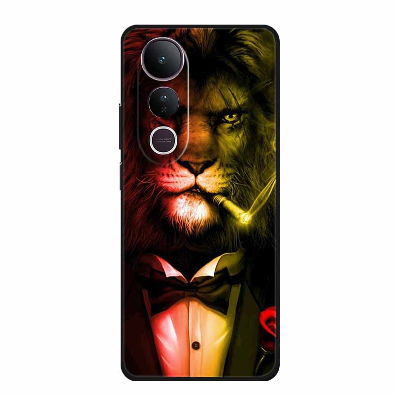 For Vivo V50 Lite 4G 5G Case V 50 lite Coque Popular Black Silicone Soft Back Cover For Vivo Y400 4G 5G Phone Case Cover Y 400