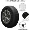 Spare Tire Cover Weatherproof Sun Protection Wheel Tire Cover Universal Fit Trailers RV SUV Truck Camper Travel With US American Flag (15" For Tire