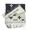 Louis Vuitton M71040 Monogram Reykjavik stole/shawl, fringe Scarf Cashmere Black