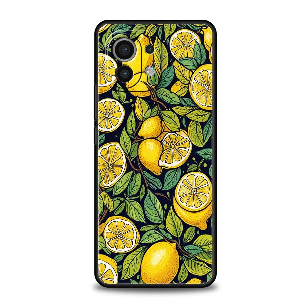 Summer Fresh Fruit Lemon Print Phone Case Cover for Xiaomi Mi 17 Pro Max 15 14 13 12 11 Ultra 15T 14T 13T 12T Pro Lite Soft TPU