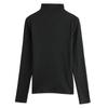 Half High Neck German Velvet and Velvet Base Shirt for Women Autumn and Winter Slim Fit Solid Color Base Coat Black Tight Long Sleeved Shirt