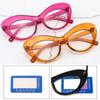 SO&EI Retro Clear Anti-Blu-Ray Lens Eyewear Fashion Colorful Cat Eye Women Optical Glasses Frame Spring Hinge Men Leopard Frame
