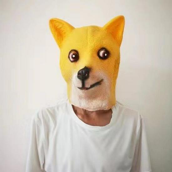 Mentale Verschmutzung Doge Maske: Dämonische Akita Inu Party Kopfbedeckung