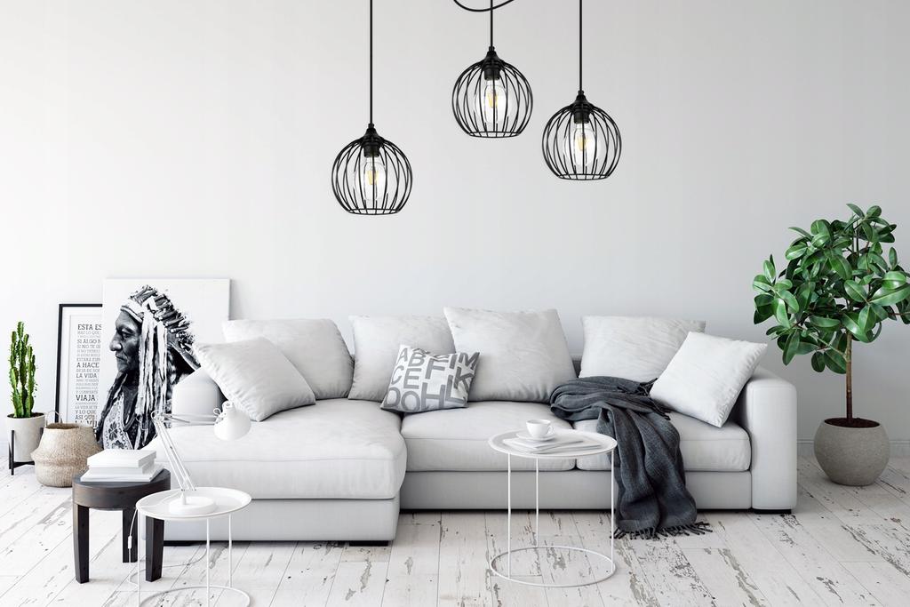 MODERN SPIDER HANGING LAMP, WIRE CEILING