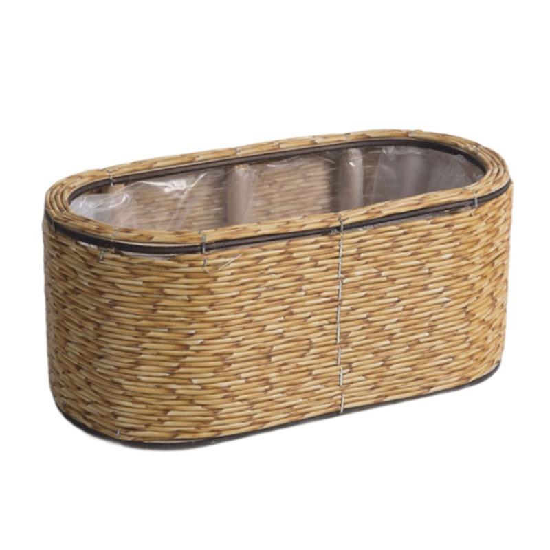 Natural Flower Plant Basket With Woven Rattan Design For Indoor And Outdoor Use Perfect For Herbs And Potted Flower Use
