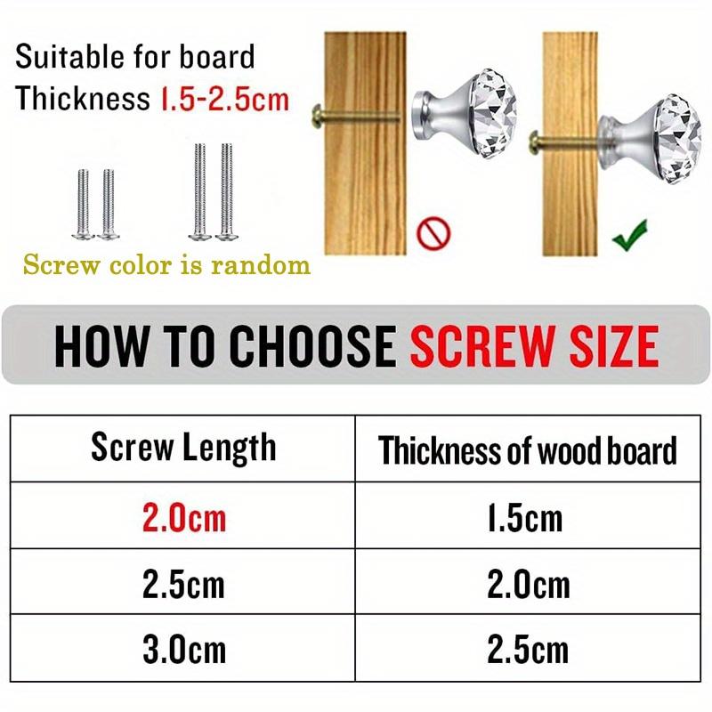 4/8 Stück Klare Rosa Runde Diamant Glas Knöpfe, Kristall Möbelgriffe mit Schrauben & Schraubendreher für Schubladen & Schränke