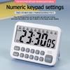 Digital Kitchen Timer 10-Alarms Clocks 99 Hours Countdown Mute/Vibration Magnetic Alarm Clock Table Timers for Cooking Studying