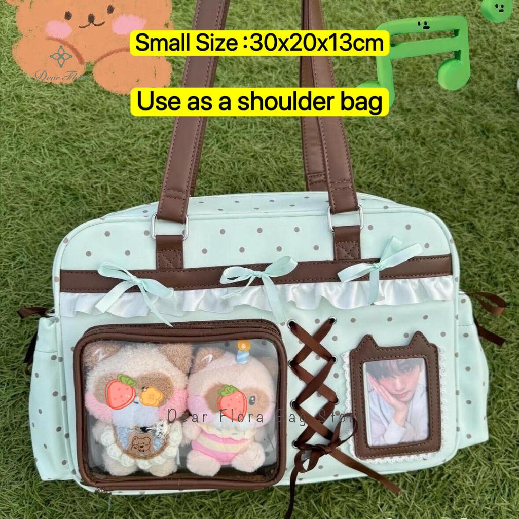 Neuer Y2K Süßer Itabag Comic-Ausstellung Rucksack mit großem Fassungsvermögen Süßes Mädchen Transparente Umhängetasche DIY Abzeichen Display Umhängetasche