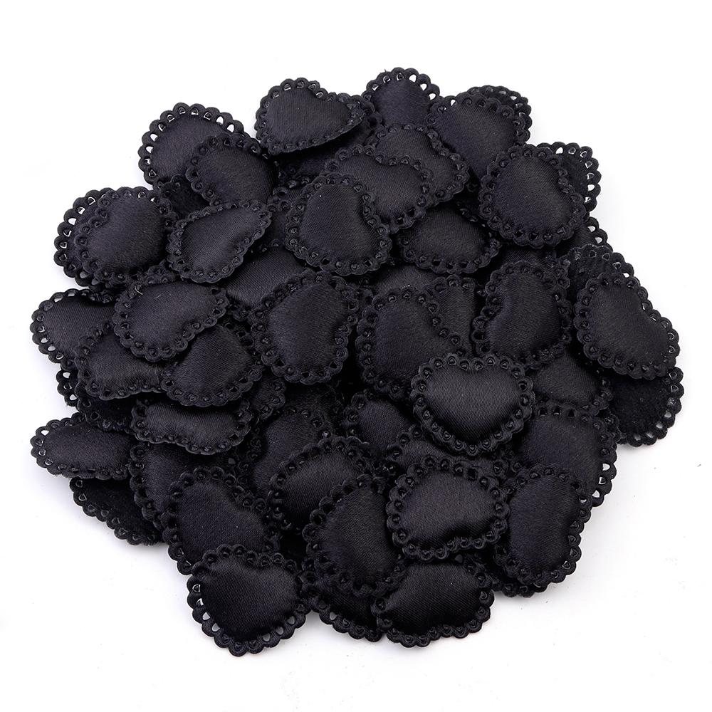 50Pcs/Lot Colorful Fabric Love Heart Petals Sponge Petal Patches For DIY Wedding Party Hairclip Clothing Decoration Supplies