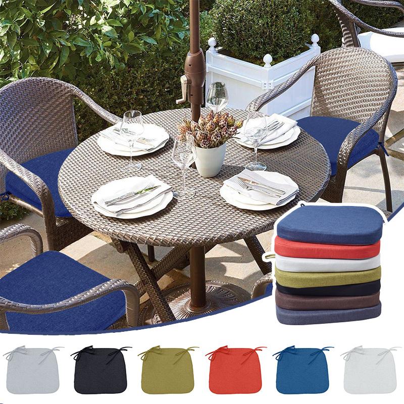 Anti Slip Dining Chair Cushion Pad with Ties Indoor Seat Cushion 50D-Shaped Thicken Office Kitchen Garden Computer Chair Cushion