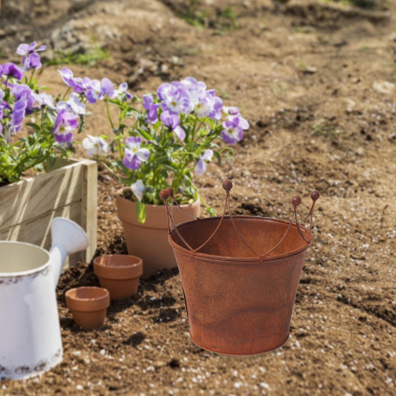

Iron Flower Pot for Home And Garden Decor 17x17x20cm