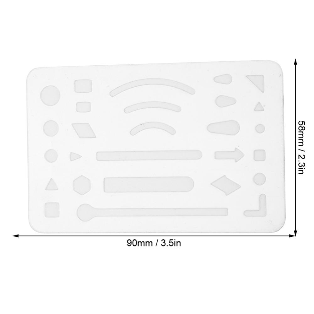 10PCS 27 Holes Drawing Template Drawing Pattern Ruler Architectural Drawing Correction прозрачный