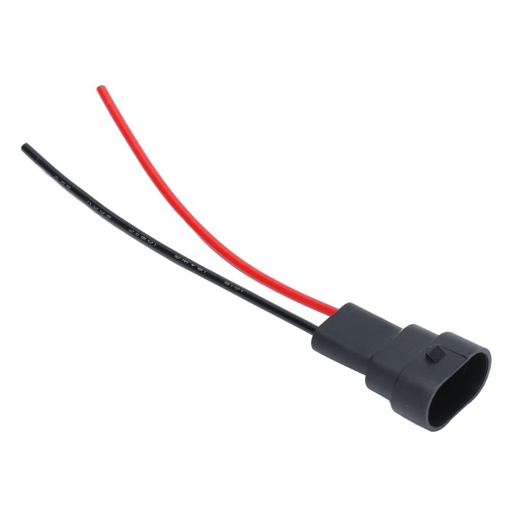 2PCS Compatible 12V Male Socket Connector Extension Wiring Copper Wiring Socket Wires Wiring Harness Off-Road Lighting