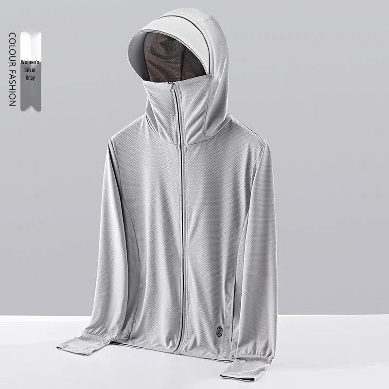 

UP50 Летняя одежда из ледяного шелка со съемным большим козырьком для защиты от солнца - Унисекс с защитой от УФ-излучения и закрытием лица M