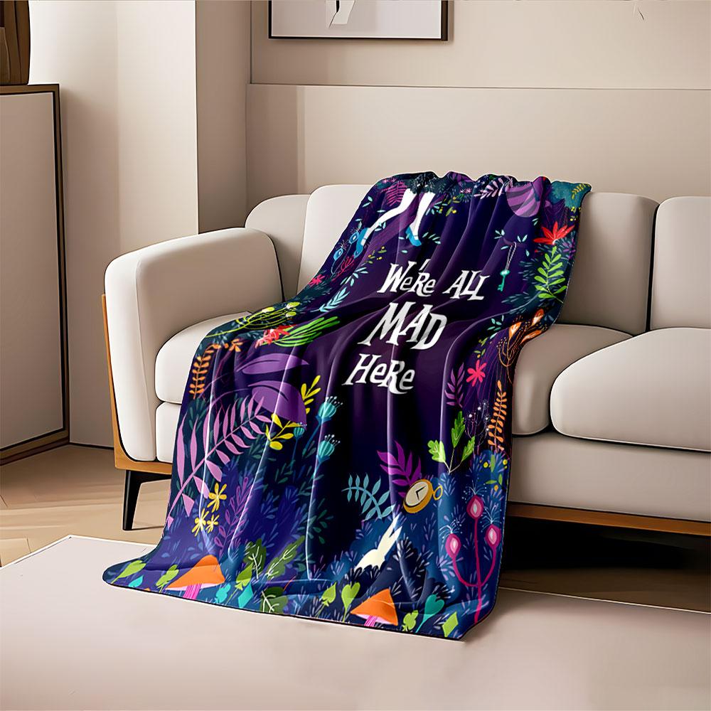 Alice Wonderland Quote Blanket for All Seasons Blanket Lunch Break Throw Gift