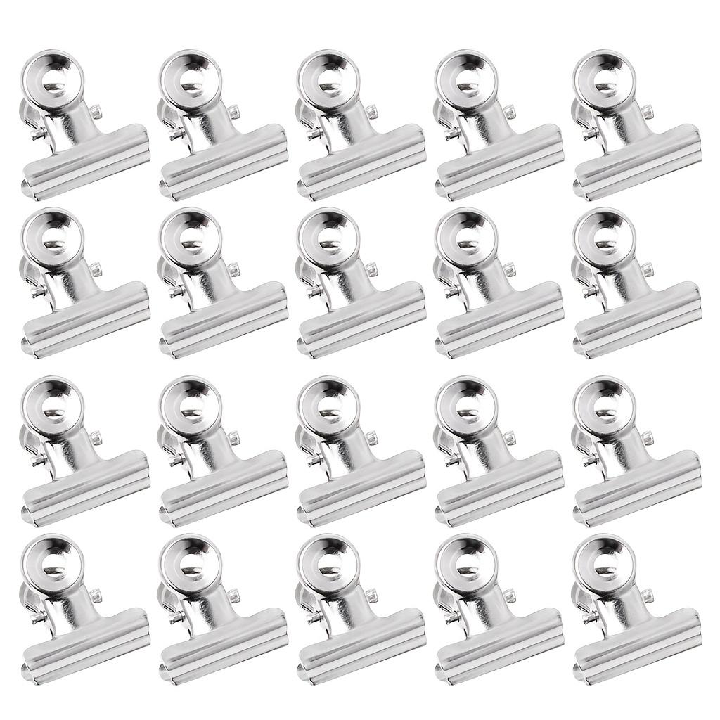 Multi-Pack Small Stainless Steel Food Bag Sealing Clips - Reusable Versatile Metal Hinge Clips for Office Home and Store Use 1140₽